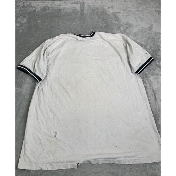 Vintage 90s Nike Short Sleeve T Shirt Men's Size Large White Distressed - Picture 2 of 13